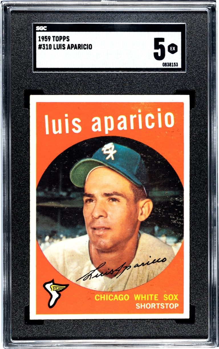 Luis Aparicio 1959 Topps Baseball Card #310- SGC Graded 5 EX (Chicago White Sox)