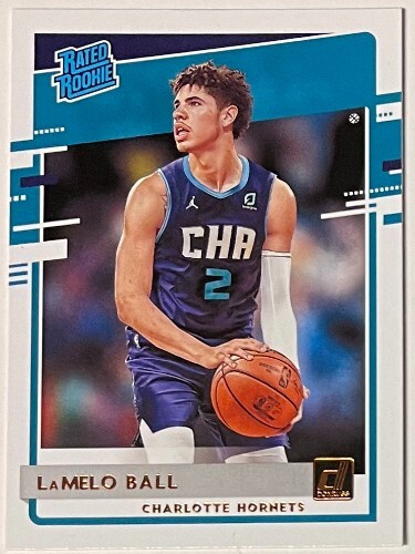 LaMelo Ball 2020-21 Panini Donruss Rated Rookie Card (RC) #202 Charlotte Hornets