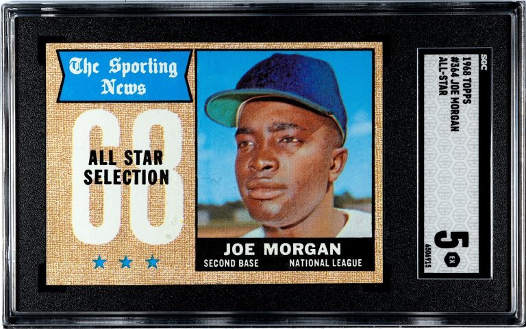Joe Morgan 1968 Topps All-Star Baseball Card #364- SGC Graded 5 EX