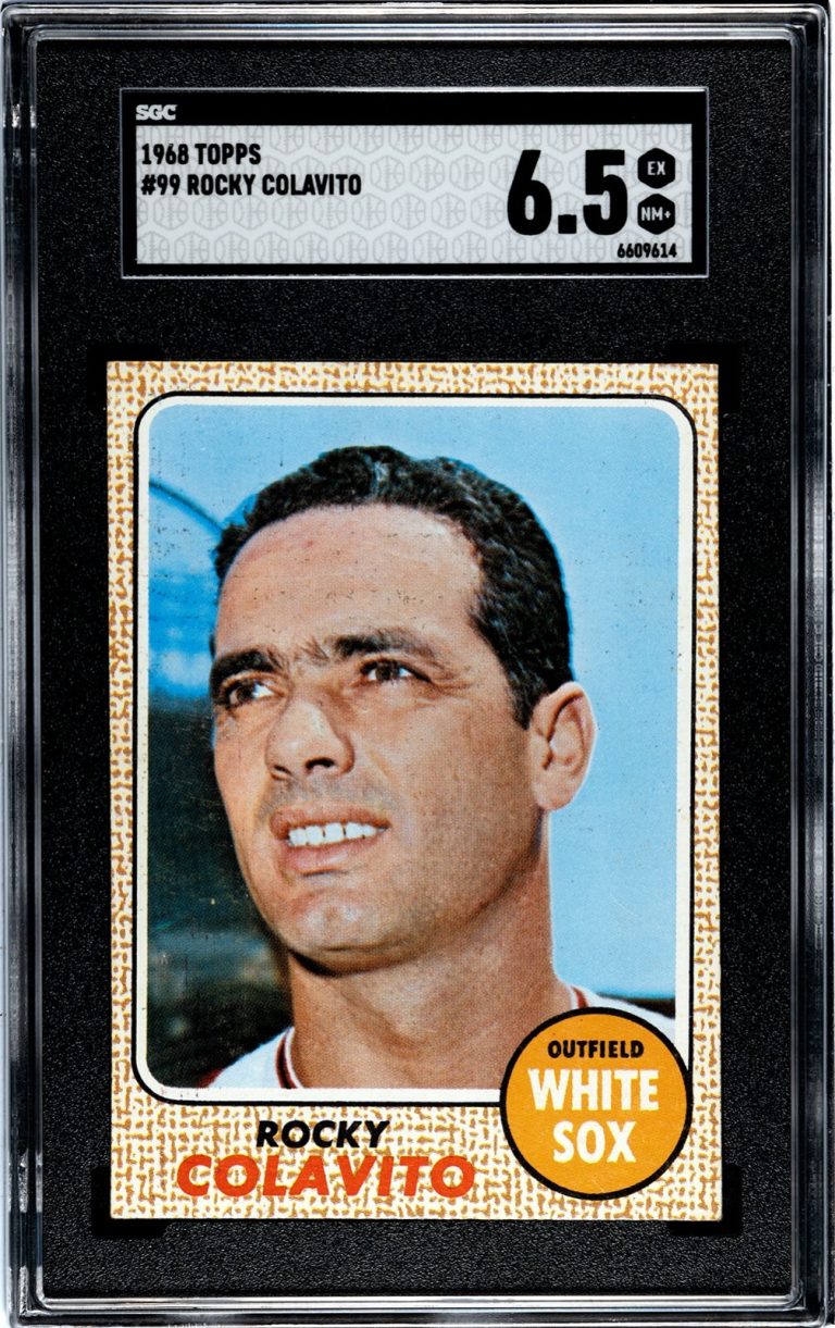 Rocky Colavito 1968 Topps Card #99- SGC Graded 6.5 EX-NM+ (Chicago White Sox)