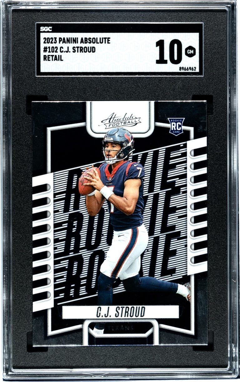 CJ/C.J. Stroud 2023 Panini Absolute Retail Card (RC) #102 - SGC Graded 10 Gem MT