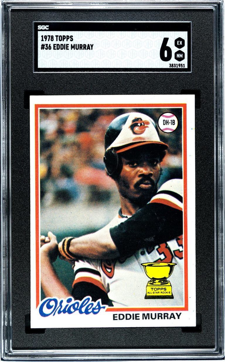 Eddie Murray 1978 Topps All-Star Rookie Card (RC) #36- SGC Graded 6 EX-NM