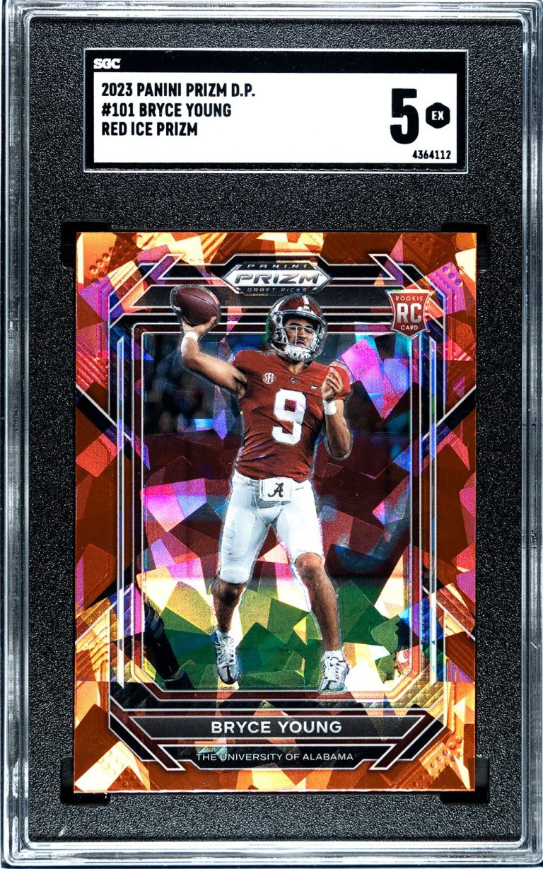 Bryce Young 2023 Prizm Draft Picks Red Ice Prizm Card (RC) #101 SGC Graded 5 EX