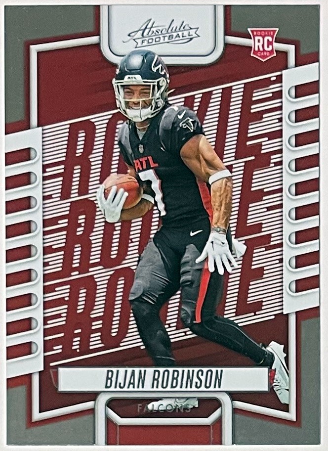 Bijan Robinson 2023 Panini Absolute Rookie Card (RC) #106 (Atlanta Falcons)