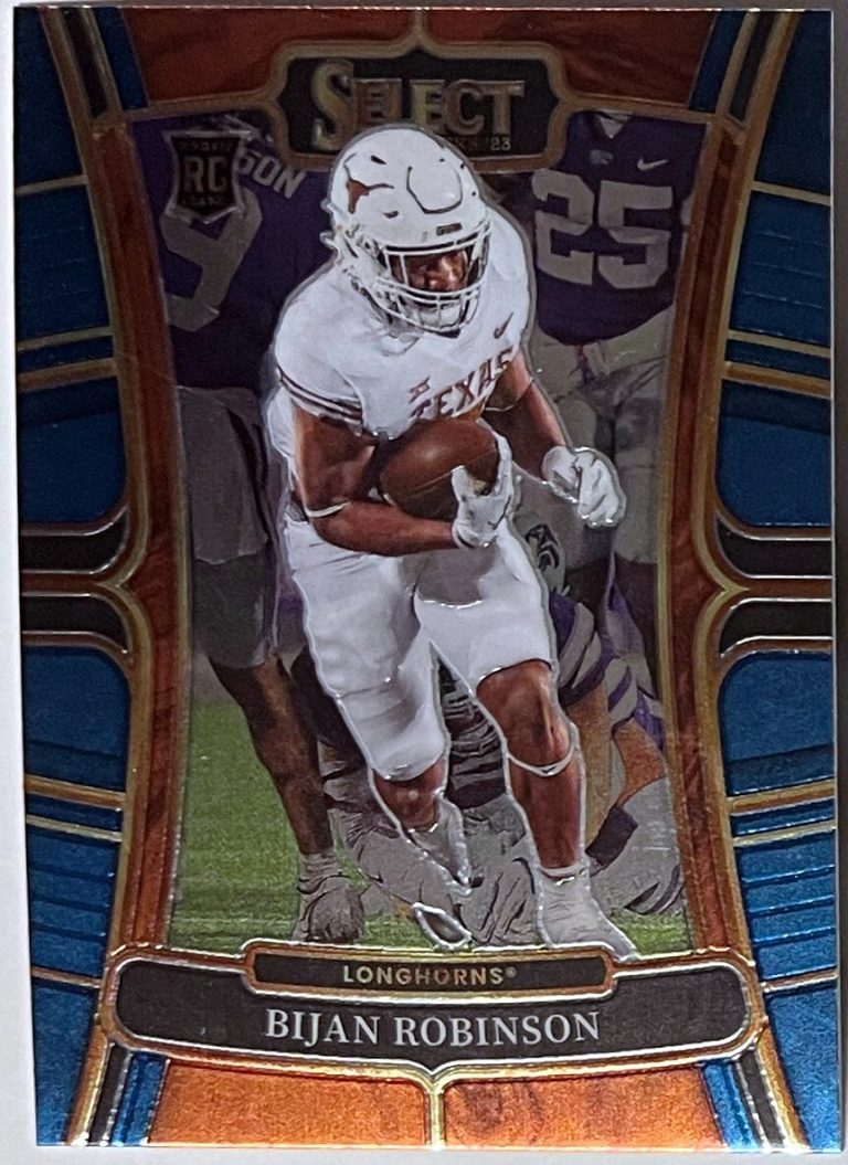 Bijan Robinson 2023 Panini Select Draft Picks Rookie Card (RC) #9 (Texas/Falcons