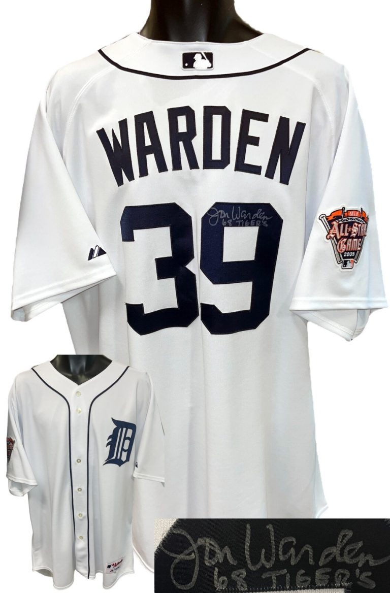 Jon Warden signed Detroit Tigers OFC MLB Majestic Authentic White Jersey #39