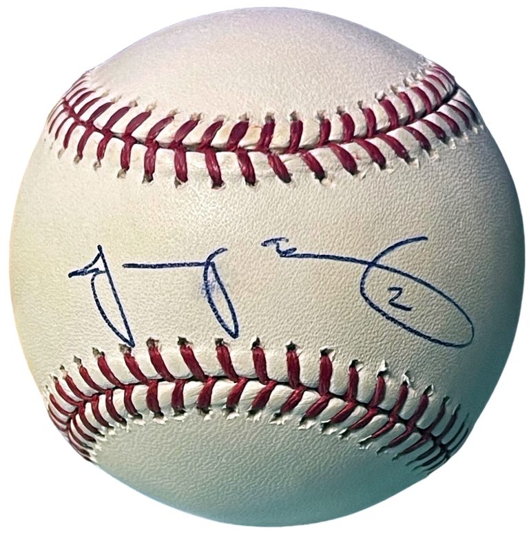 Jacoby Ellsbury signed Official Rawlings Major League Baseball #2 imperfect- COA