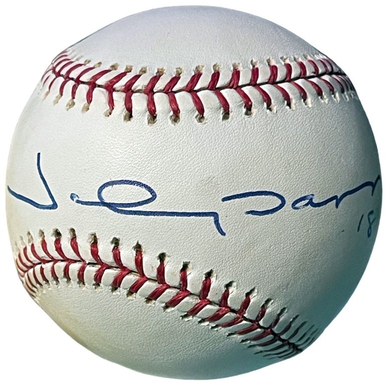 Johnny Damon signed Official Rawlings Major League Baseball #18 tone spots- COA