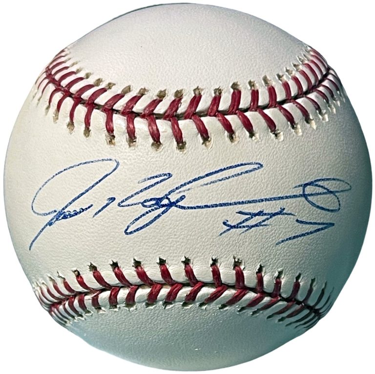 Ivan Rodriguez signed Official Rawlings Major League Baseball #7- COA (Tigers)