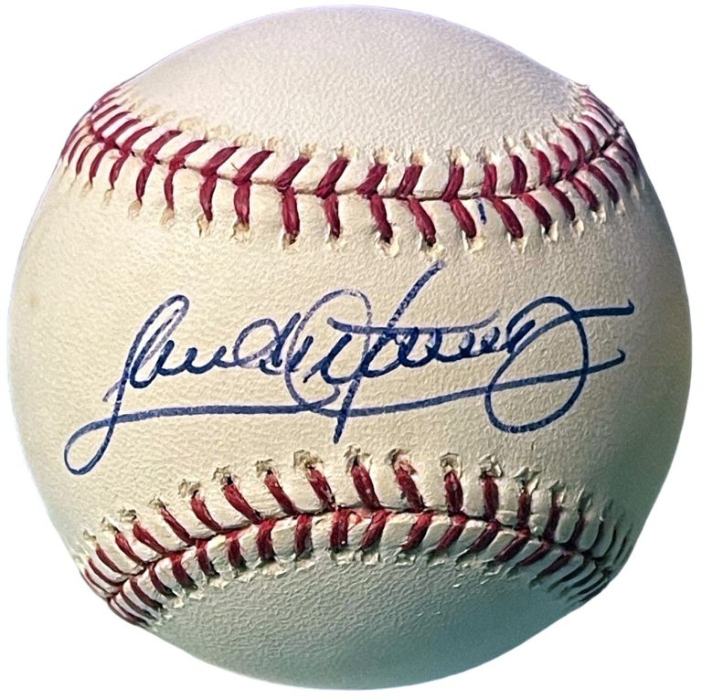 Sandy Alomar, Jr. signed Official Rawlings Major League Baseball- COA- Cleveland
