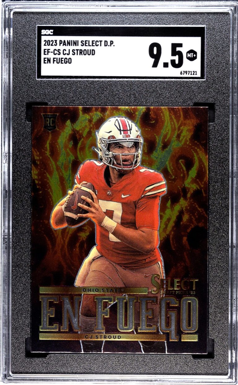 CJ/C.J. Stroud 2023 Panini Select DP En Fuego RC -EF-CS- SGC Graded 9.5 Mint+