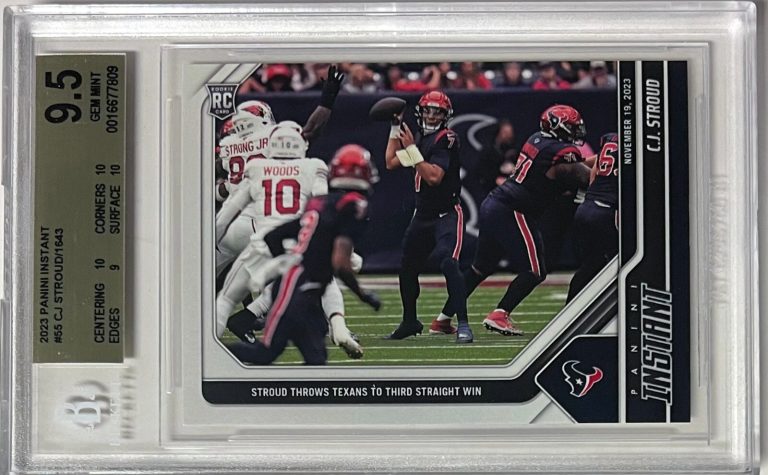 CJ/C.J. Stroud 2023 Panini Instant Rookie Card #55-Beckett/BGS Graded 9.5 Gem MT