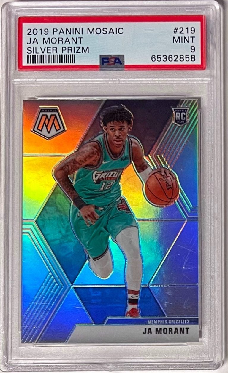 Ja Morant 2019-20 Panini Mosaic Silver Prizm Rookie Card #219- PSA Graded 9 Mint