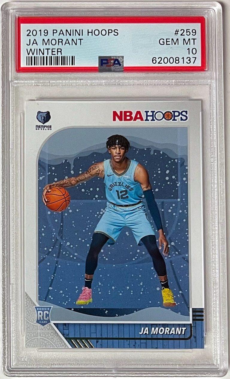 Ja Morant 2019-20 Panini Hoops Winter Rookie Card #259- PSA Graded 10 Gem Mint