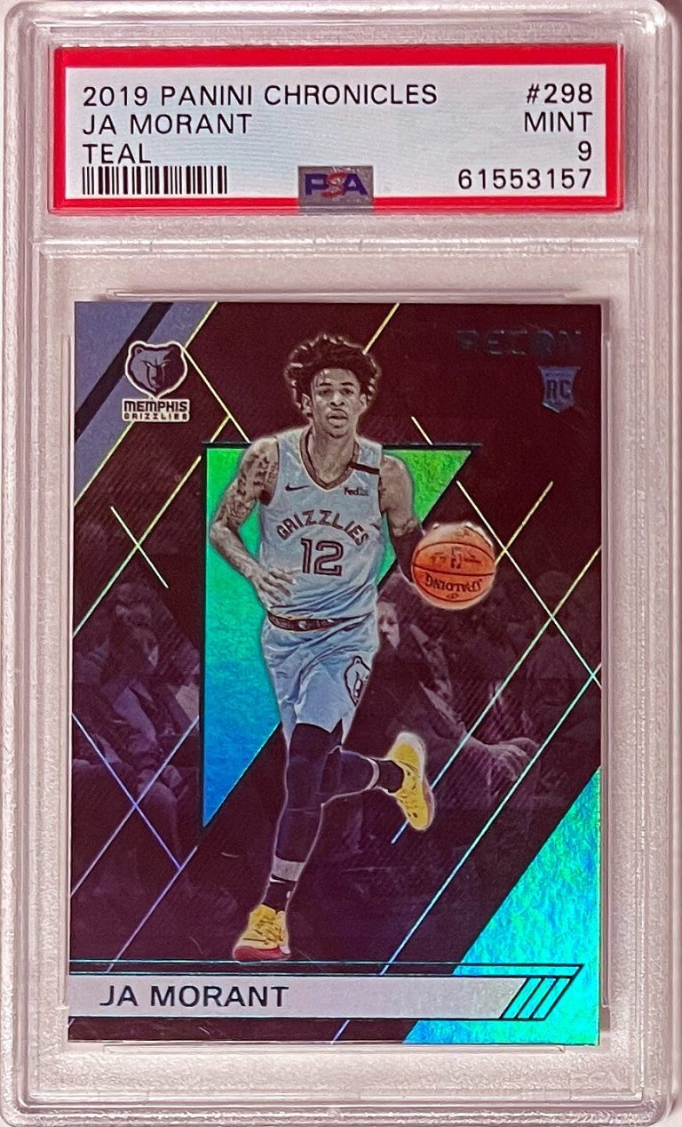 Ja Morant 2019-20 Panini Chronicles Teal Rookie Card (RC) #298- PSA Graded 9 Min