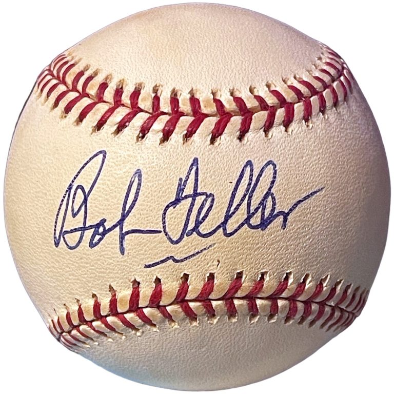 Bob Feller signed Official Rawlings ROAL American League Baseball tone spots-COA