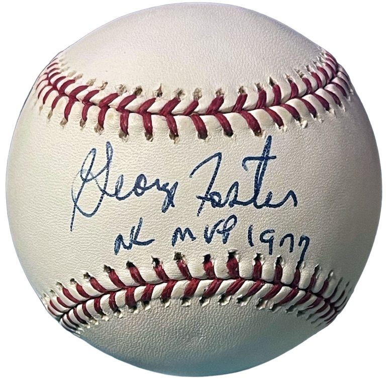 George Foster signed Official Rawlings Major League Baseball NL MVP 1977- COA