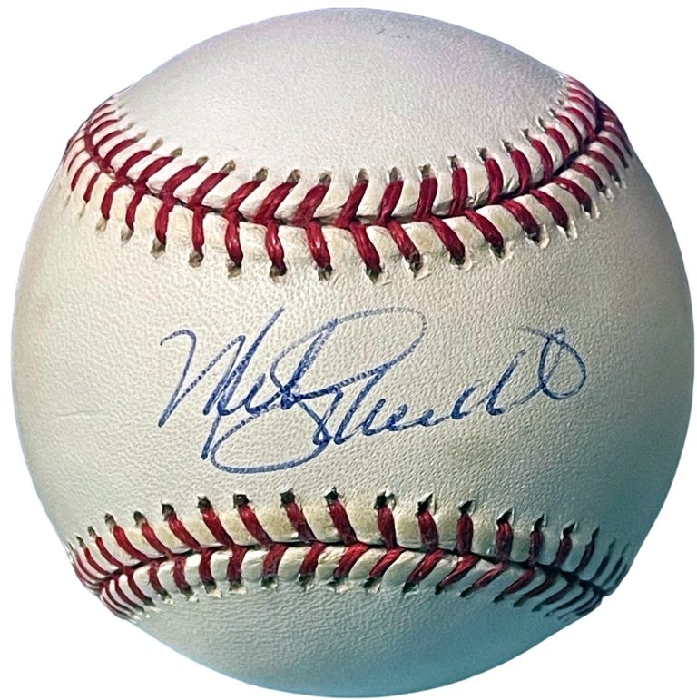 Mike Schmidt signed OFC Rawlings RONL National League Baseball tone spot-COA