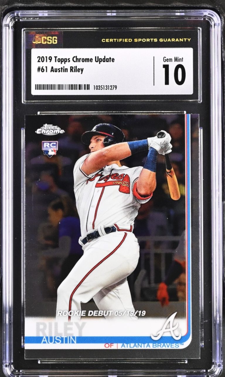 Austin Riley 2019 Topps Chrome Update Rookie Card (RC) #61- CSG Graded 10 Gem MT