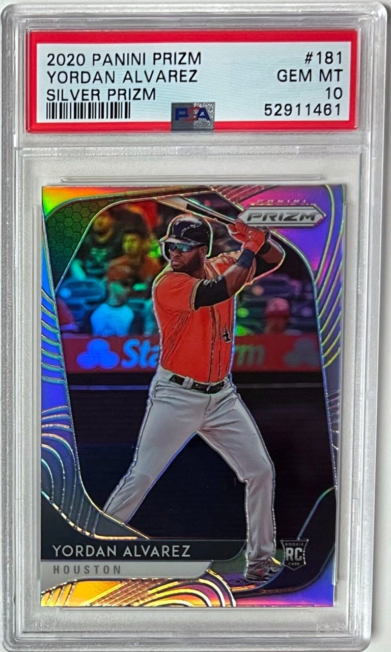 Yordan Alvarez 2020 Panini Silver Prizm Rookie Card #181- PSA Graded 10 Gem Mint