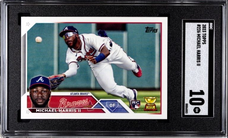 Michael Harris, II. 2023 Topps Rookie Card (RC) #226- SGC Graded 10 Gem Mint