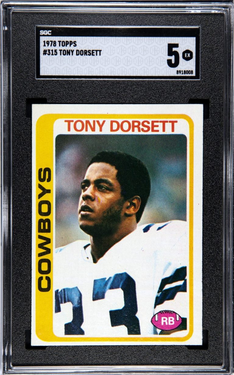 Tony Dorsett 1978 Topps Rookie Card (RC) #315- SGC Graded 5 EX (Dallas Cowboys)