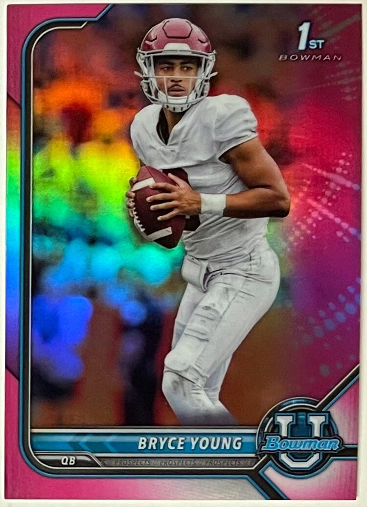 Bryce Young 2022 Bowman U Chrome 1st Pink Refractor Rookie Card (RC) #4