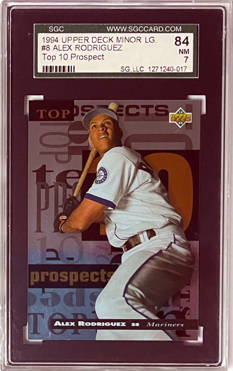 Alex Rodriguez 1994 Upper Deck Minor League Top 10 Prospect Rookie Card (RC) #8-
