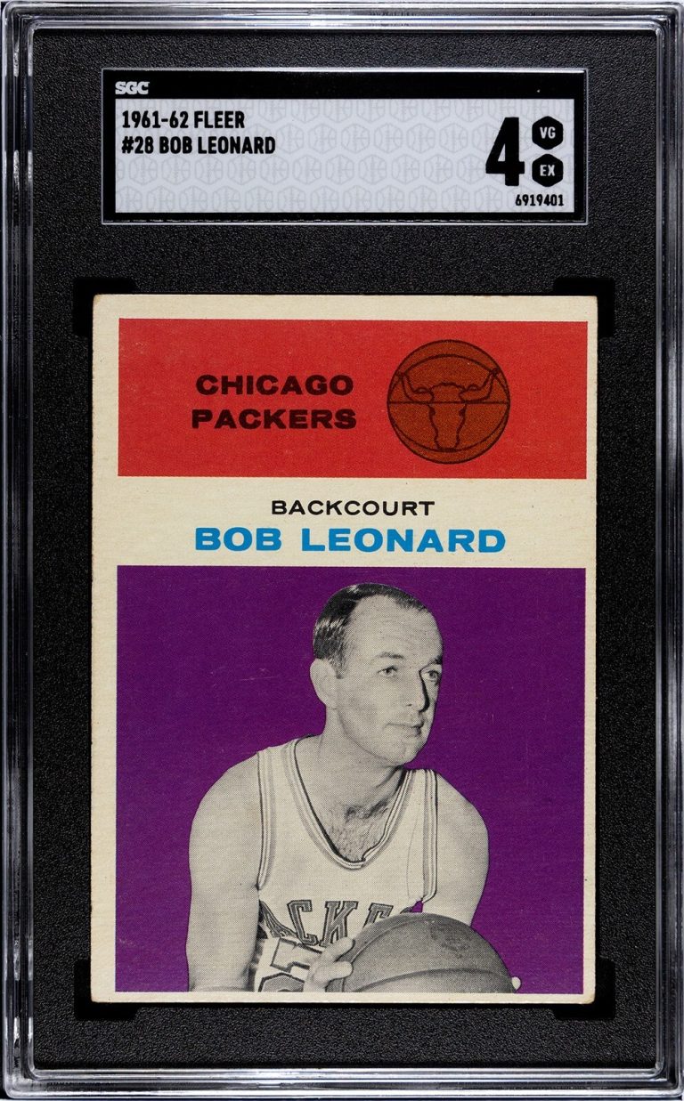Bob/Bobby Leonard 1961-62 Fleer Card #28- SGC Graded 4 VG-EX