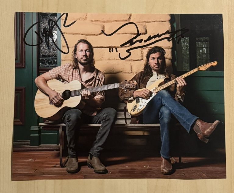 THE TESKEY BROTHERS FULL BAND SIGNED 8x10 PHOTO AUTOGRAPHED FOLK DUO GROUP COA
