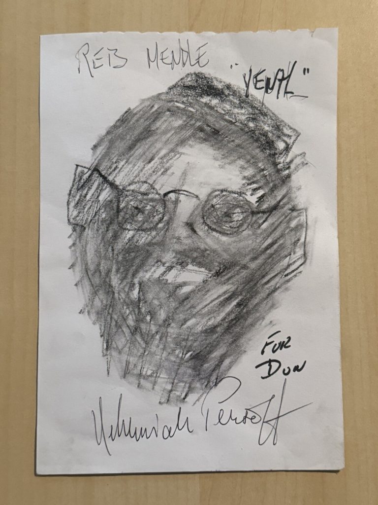NEHEMIAH PERSOFF SIGNED 5x7 SKETCH ACTOR AUTOGRAPHED TWILIGHT ZONE COA
