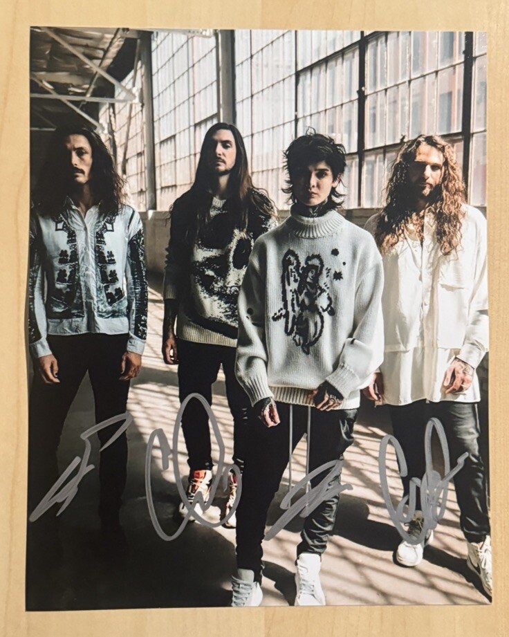 POLYPHIA SIGNED 8X10 PHOTO FULL BAND AUTOGRAPHED TIM HENSON VERY RARE COA