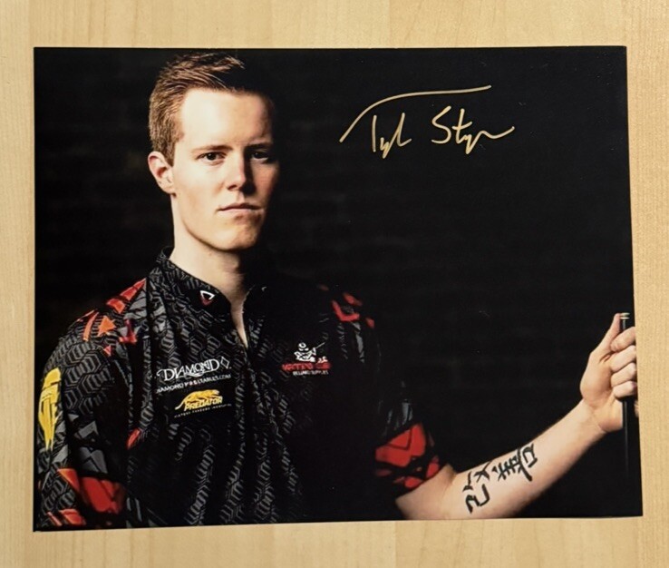 TYLER STYER HAND SIGNED AUTOGRAPHED 8x10 PHOTO BILLIARDS LEGEND COA