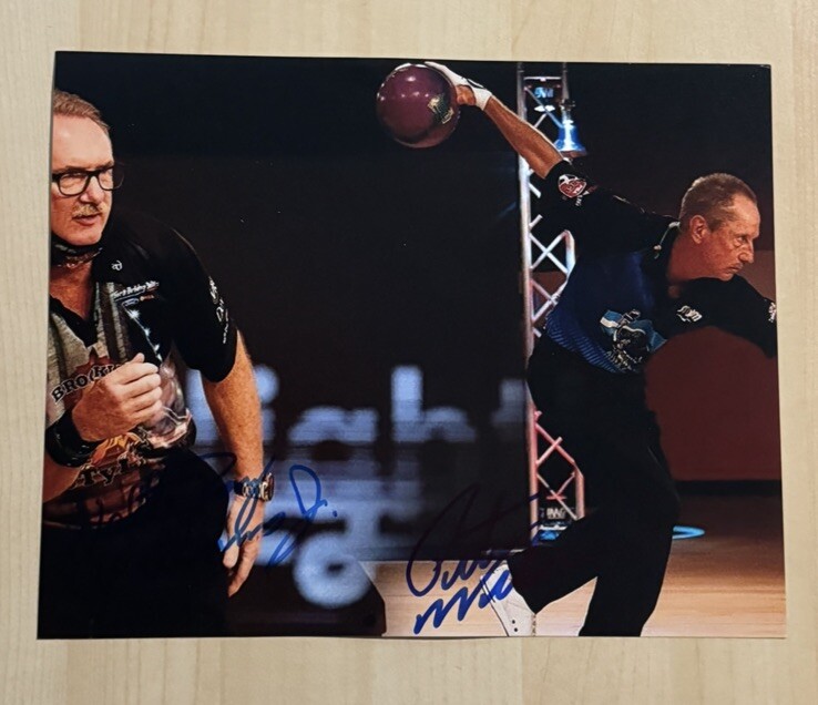 PETE WEBER & WALTER RAY WILLIAMS SIGNED AUTOGRAPH 8x10 PHOTO BOWLING LEGENDS COA