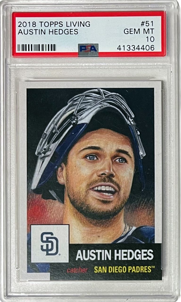 Austin Hedges 2018 Topps Living Baseball Card #51- PSA Graded 10 Gem Mint