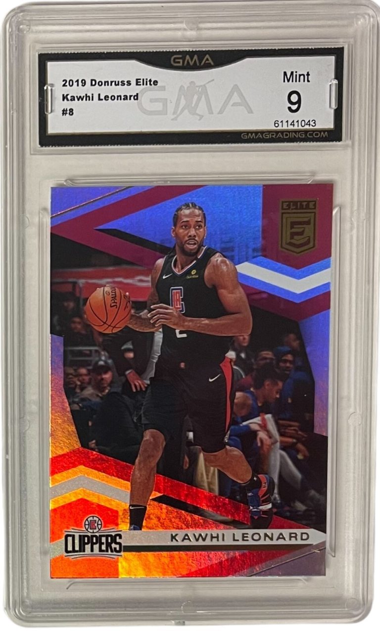 Kawhi Leonard 2019-20 Donruss Elite Card #8- GMA Graded 9 Mint (Los Angeles Clip