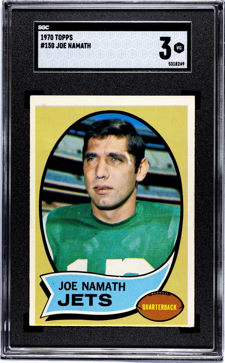 Joe Namath 1970 Topps Card #150- SGC Graded 3 VG (New York Jets/HOF)