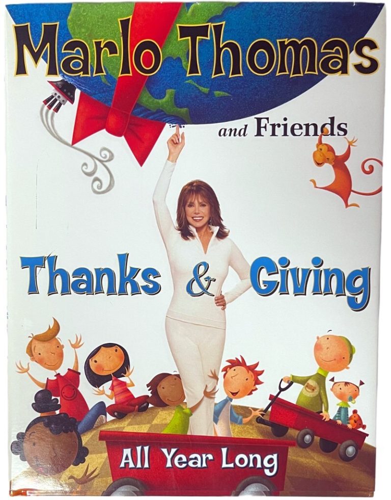 Marlo Thomas signed 2004 Thanks & Giving: All Year Long Hardcover Book Steve-JSA
