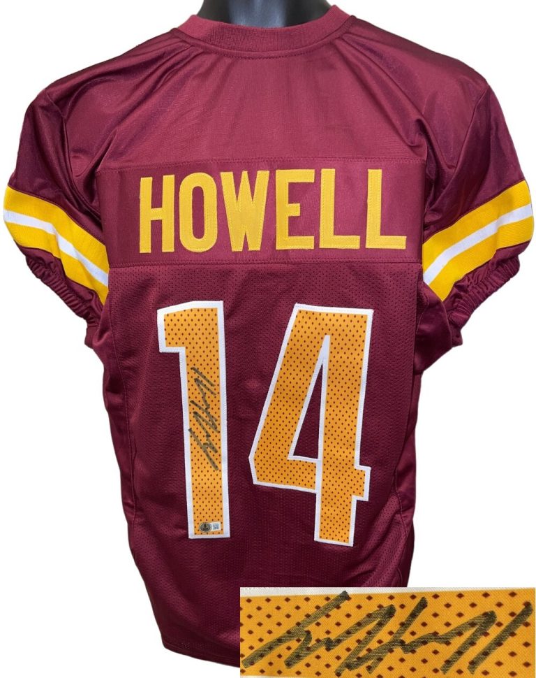Sam Howell signed Washington Maroon Custom Stitched Pro Style FB Jersey- Beckett