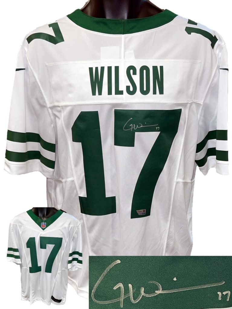 Garrett Wilson signed New York Jets White NFL Nike Game Jersey #17 XL- Fanatics