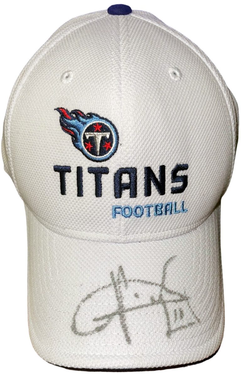 Vince Young signed Tennessee Titans NFL Reebok Sideline AFC-South Cap/Hat– COA