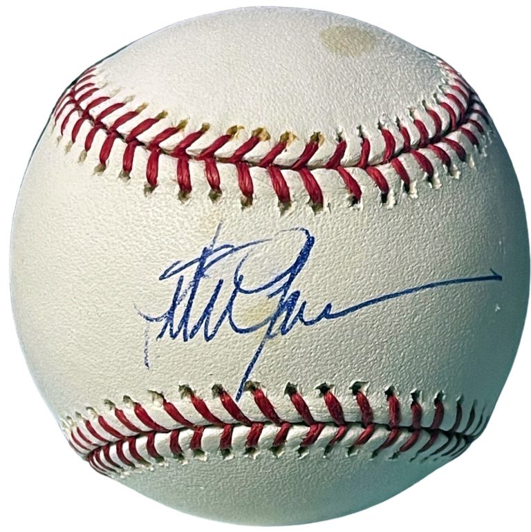 Peter Gammons signed Official Rawlings Major League Baseball tone spots COA ESPN