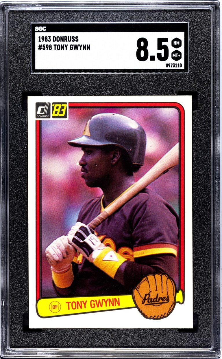 Tony Gwynn 1983 Donruss Baseball Rookie Card (RC) #598- SGC Graded 8.5 NM-MT+