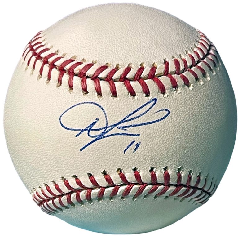 Austin Jackson signed Official Rawlings Major League Baseball #14 tone spots-COA