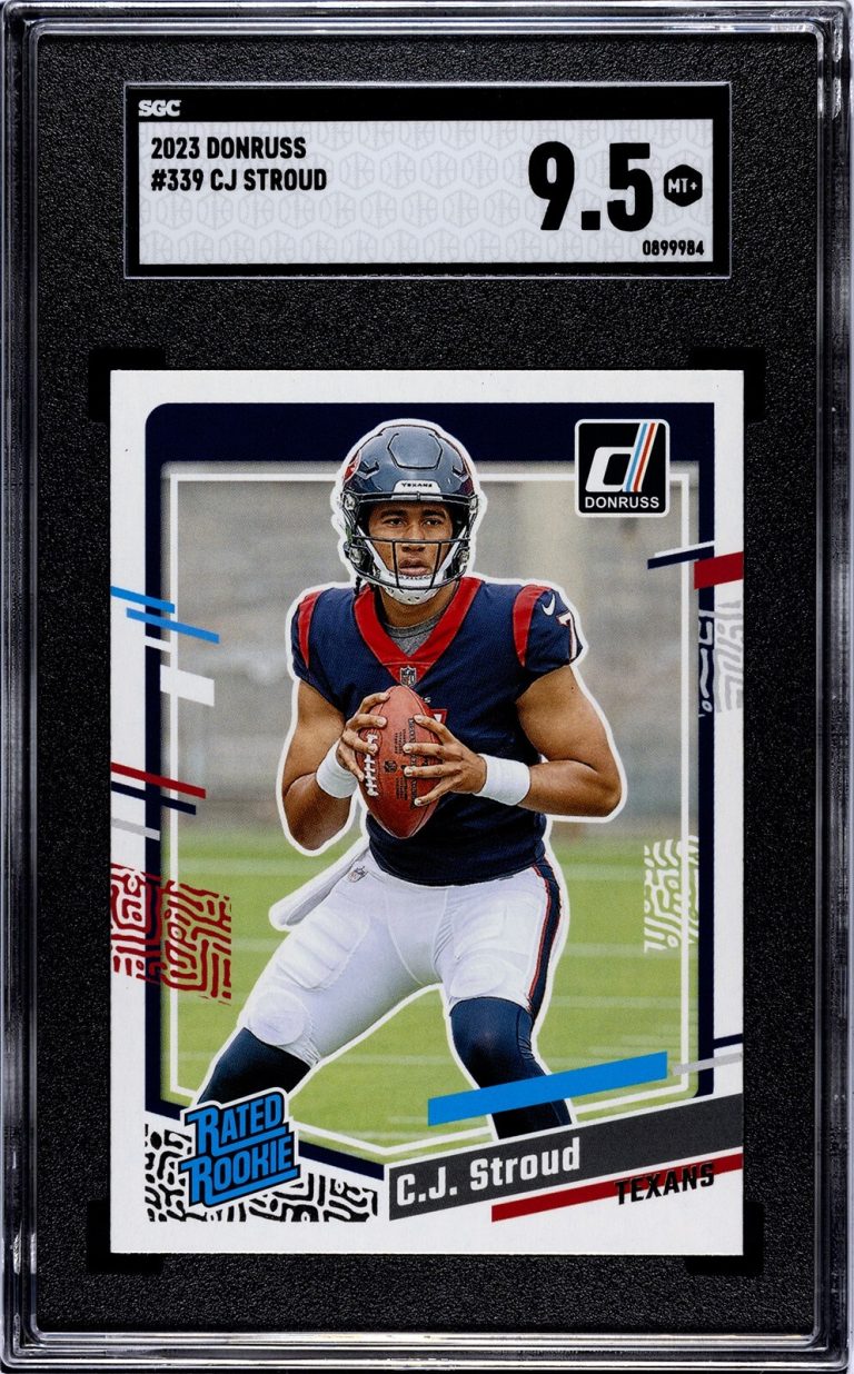 CJ/C.J. Stroud 2023 Donruss Rated Rookie Card (RC) #339- SGC Graded 9.5 MT+