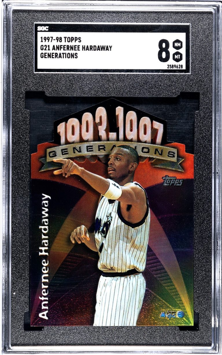 Anfernee Hardaway 1997-98 Topps Generations Die-Cut Card #G21-SGC Graded 8 NM-MT