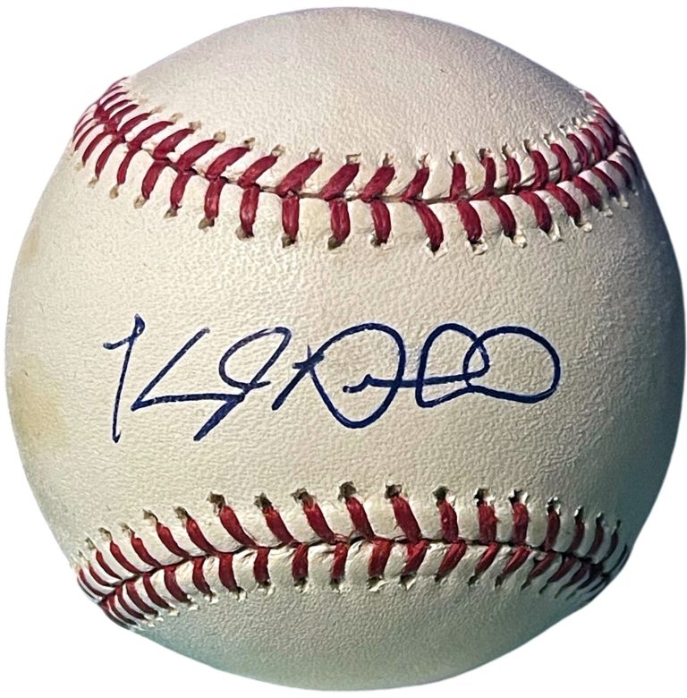 Kyle Drabek signed Official Rawlings Major League Baseball tone spots- COA
