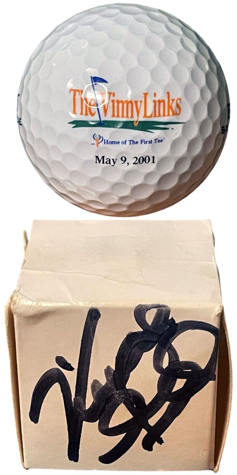 Vince Gill signed 2001 The Vinny Links Wilson Staff Golf Ball Box Top w/Ball