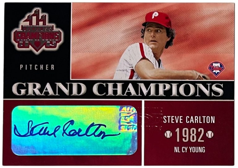Steve Carlton signed 2003 Donruss Grand Champions Authentic Signatures Auto Card