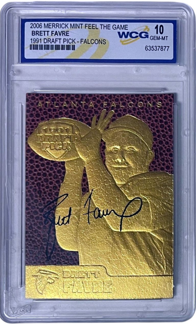 Brett Favre 2006 Merrick Mint Feel The Game Rookie Card - WCG Graded 10 Gem Mint